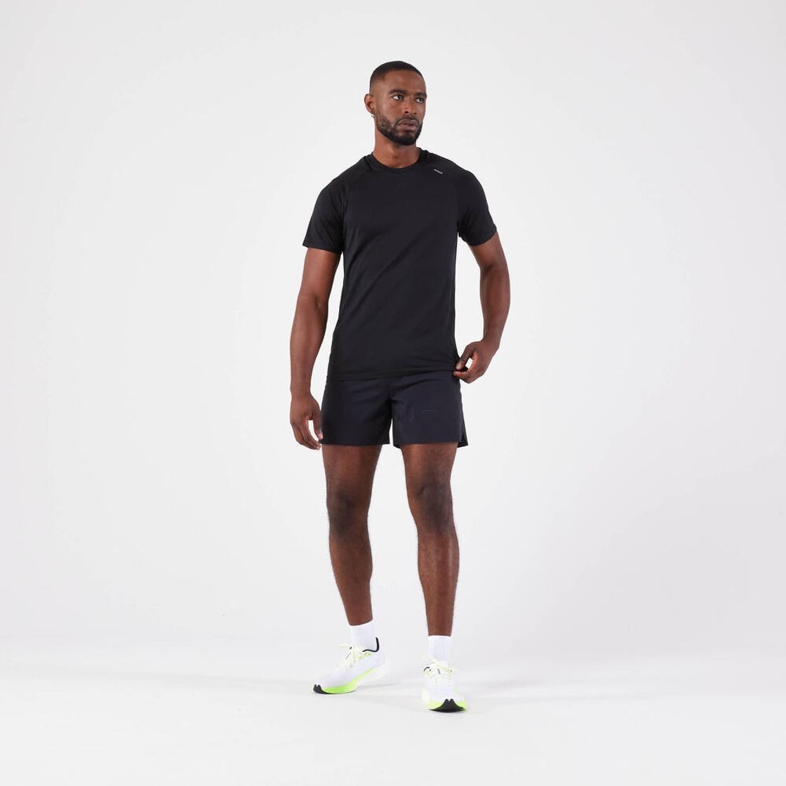데카트론 남성 러닝 심리스 반팔 티 컴포트 런 500 스모크 블랙(DECATHLON Men's Running Seamless Short-Sleeved T-Shirt Comfort Run 500 Smoke Black) - 9