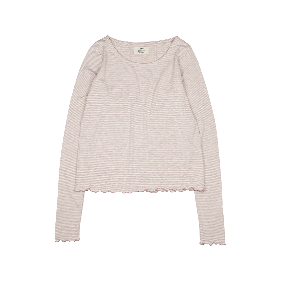 A-141 mmogarden W Wave Stripe I/S Tee Lavender