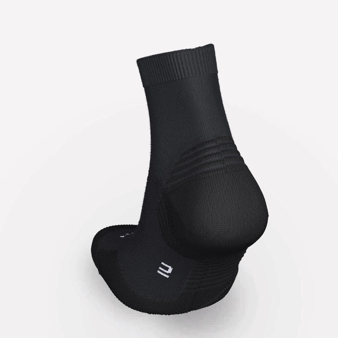 데카트론 러닝 도톰한 중목 양말 2켤레 런 500 스모크 블랙(DECATHLON Running Thick Mid-Cut Socks 2 Pairs Run 500 Smoked Black) - 5