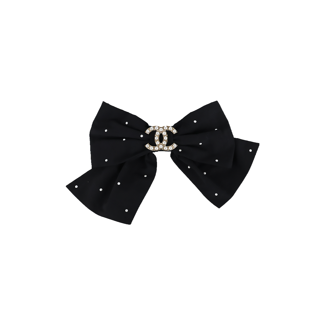 ITFJH3BRLQBD Chanel 25C CC Logo Ribbon Hairpin Barrette