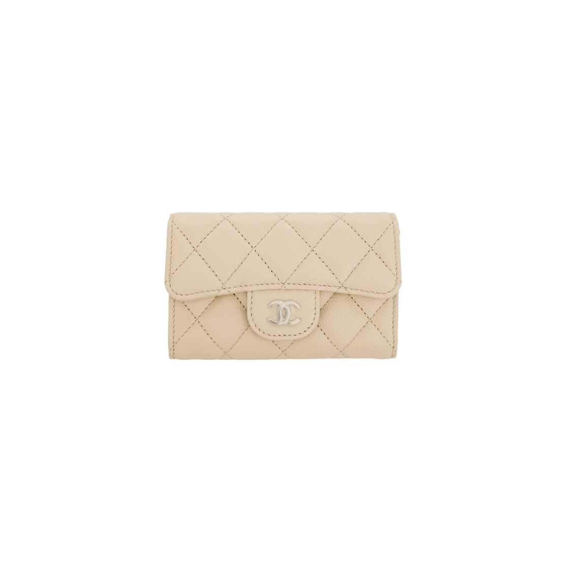 샤넬 클래식 카드지갑 라이트베이지 샴페인골드 캐비어 6ET0641(Chanel Classic Cardholder Light Beige Champagne Gold Caviar (6ET0641)) - 1