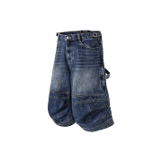 ROARINGRAD Carpenter Bermuda Denim Pants Blue