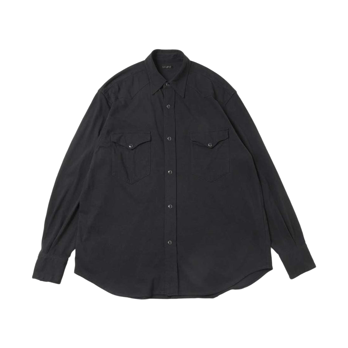 코모리 저지 웨스턴 셔츠 블랙 - 26SS(Comoli Jersey Western Shirt Black - 26SS) - 1