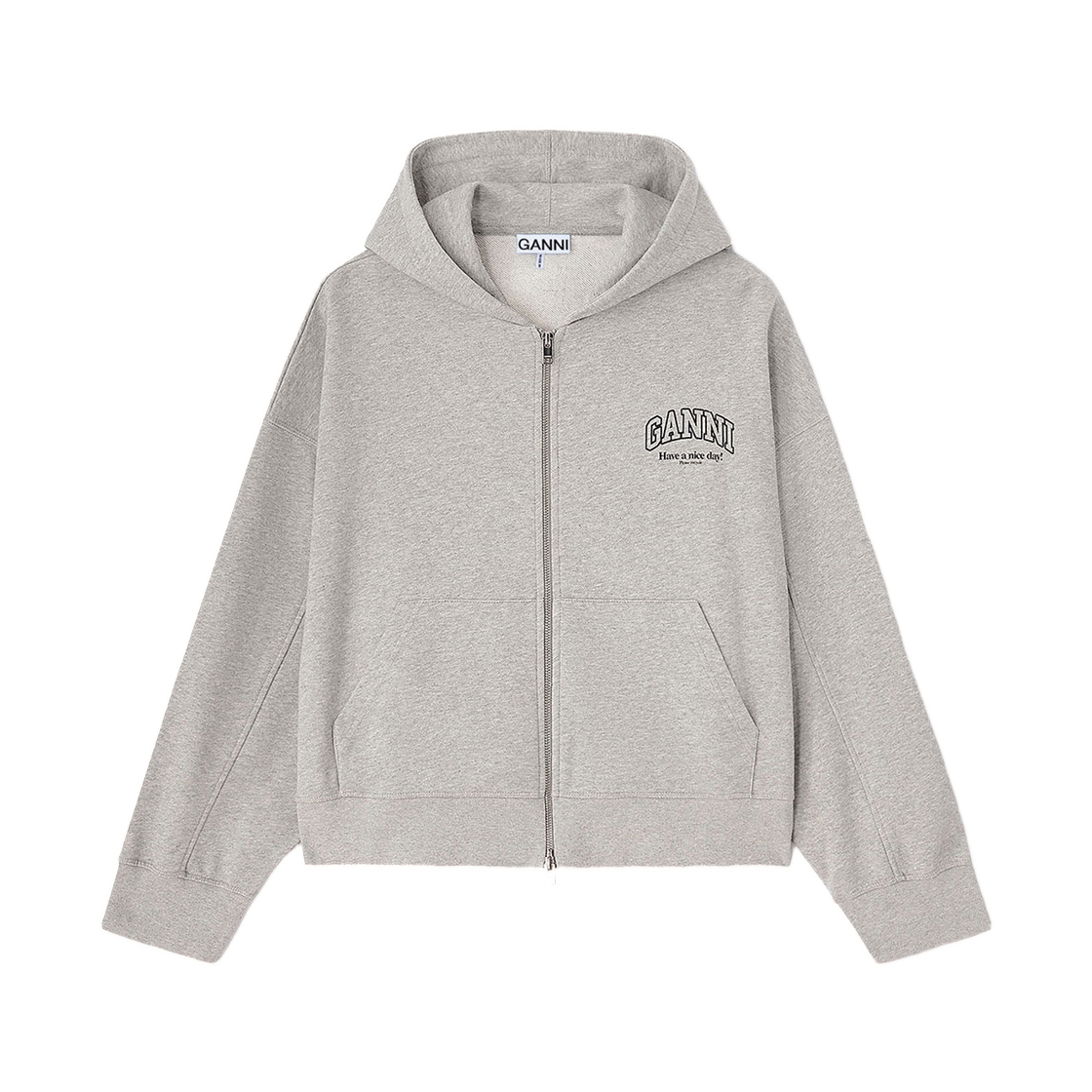 A1060023-920 (W) Ganni Zip Hoodie Paloma