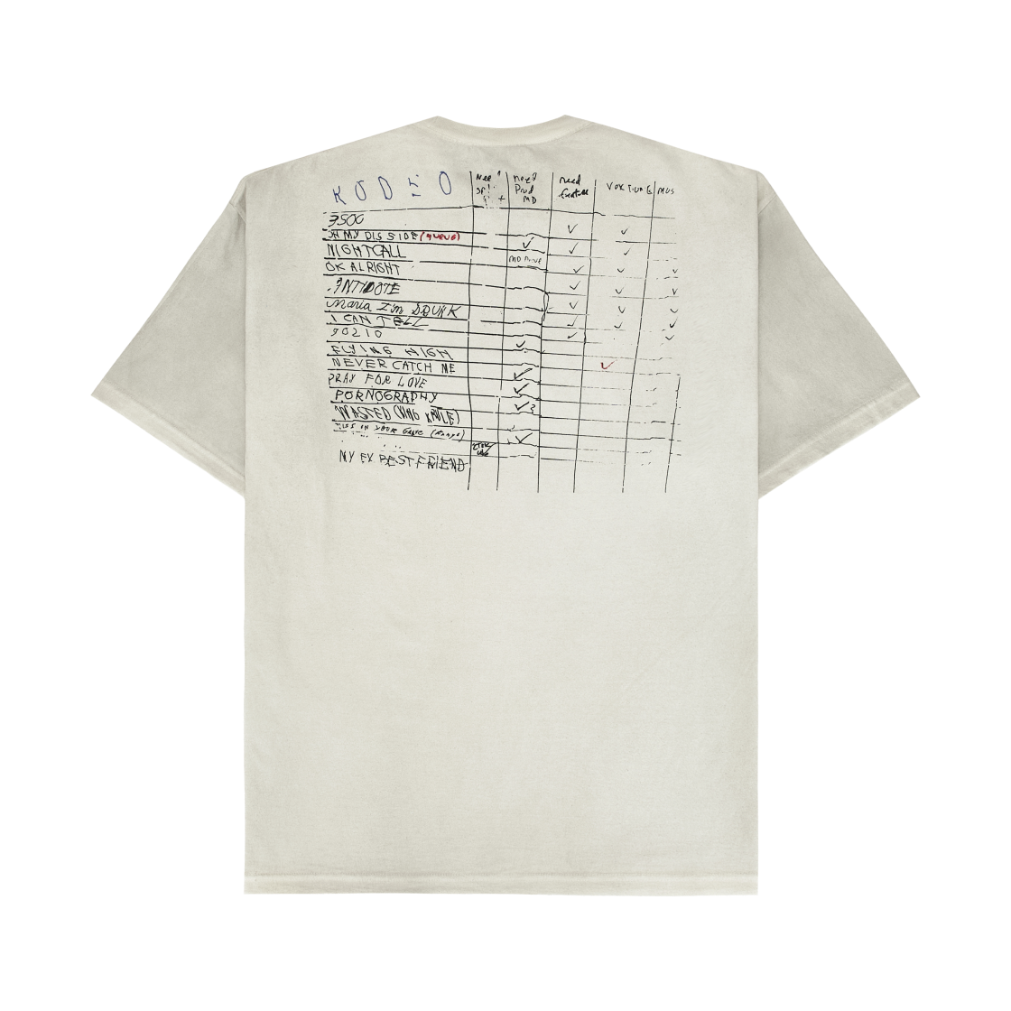 트래비스 스캇 로데오 짐 조 화이트 보드 티셔츠 화이트(Travis Scott Rodeo Jim Joe White Board T-Shirt White) - 2