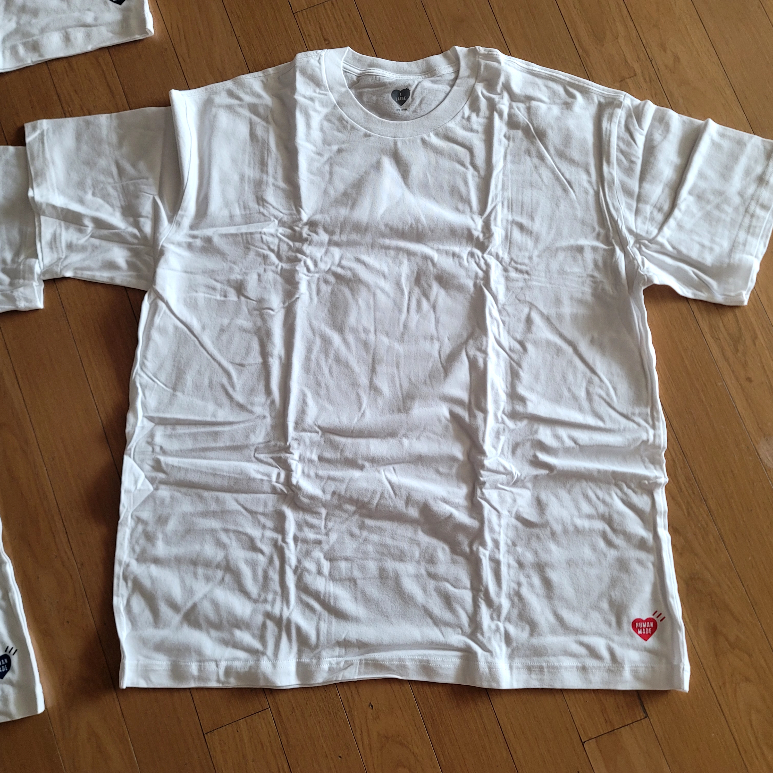 Human Made T-Shirts White (3 Pack) 착용 스타일 - 1