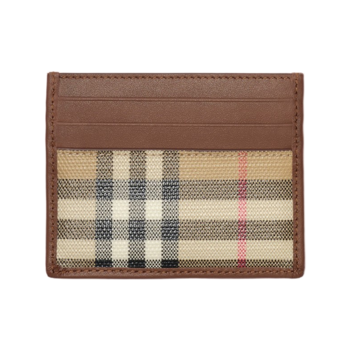 8128825 Burberry Check Card Case Archive Beige