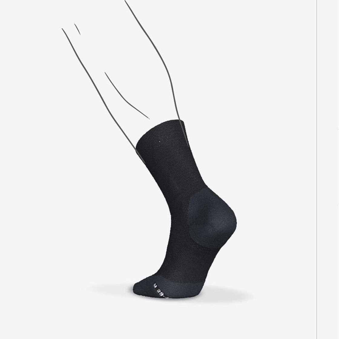 데카트론 러닝 장목 스트랩 양말 1켤레 런 900 스모크 블랙(DECATHLON Running High-Cut Strap Socks 1 Pair Run 900 Smoked Black) - 2