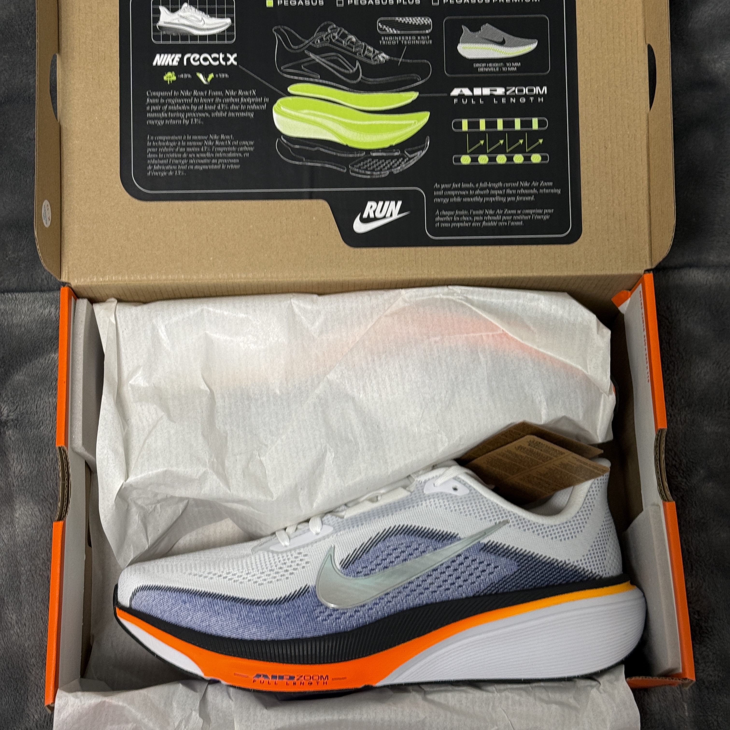 Nike Air Zoom Pegasus 42 White Lapis 착용 스타일 - 5
