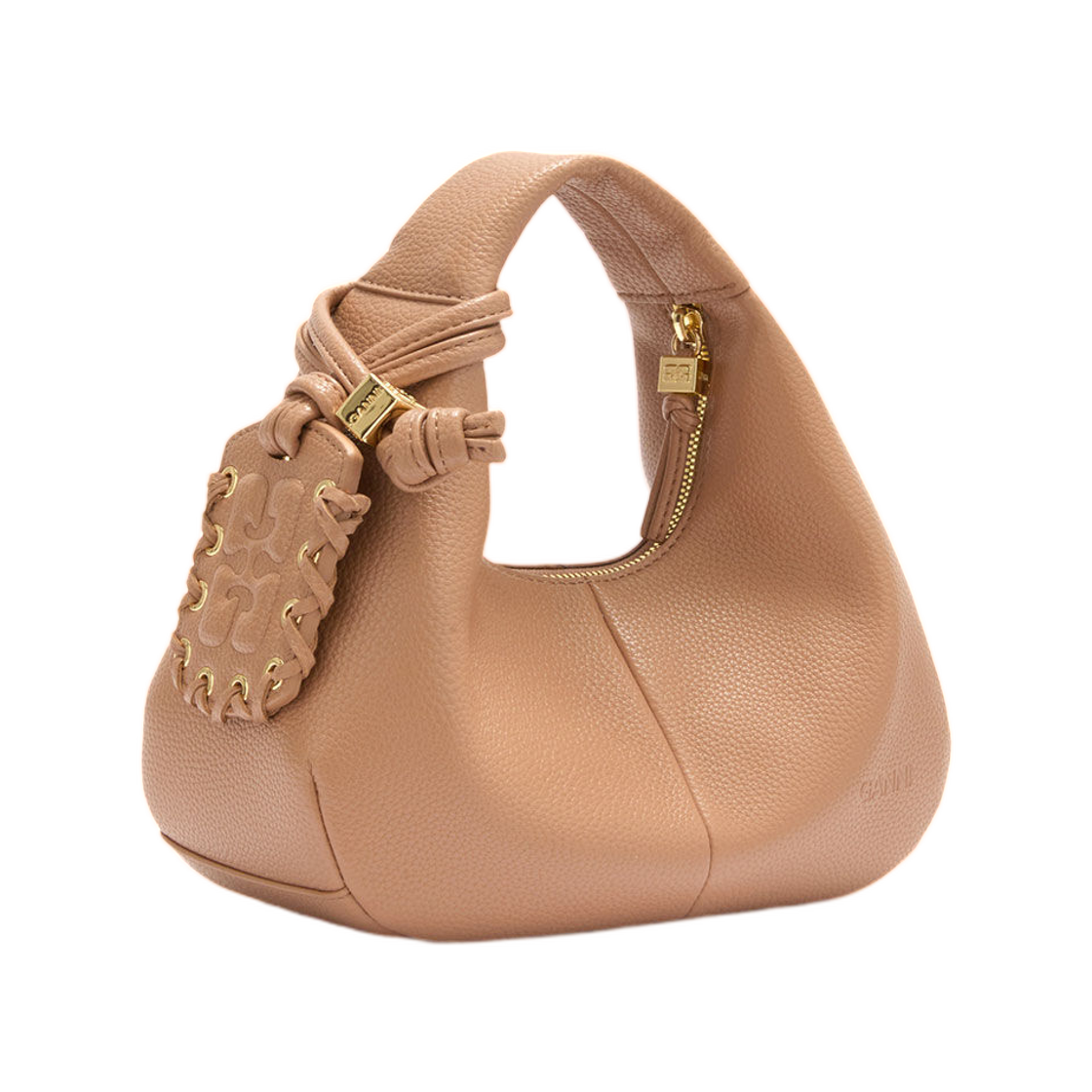 가니 미니 호보백 브라운 토니 버치(Ganni Mini Hobo Bag Brown Tawny Birch) - 2