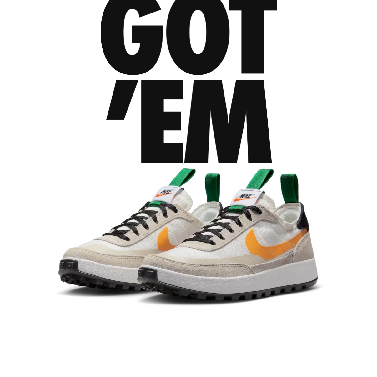 Nike x Tom Sachs General Purpose Shoe Pine Green University Gold 착용 스타일