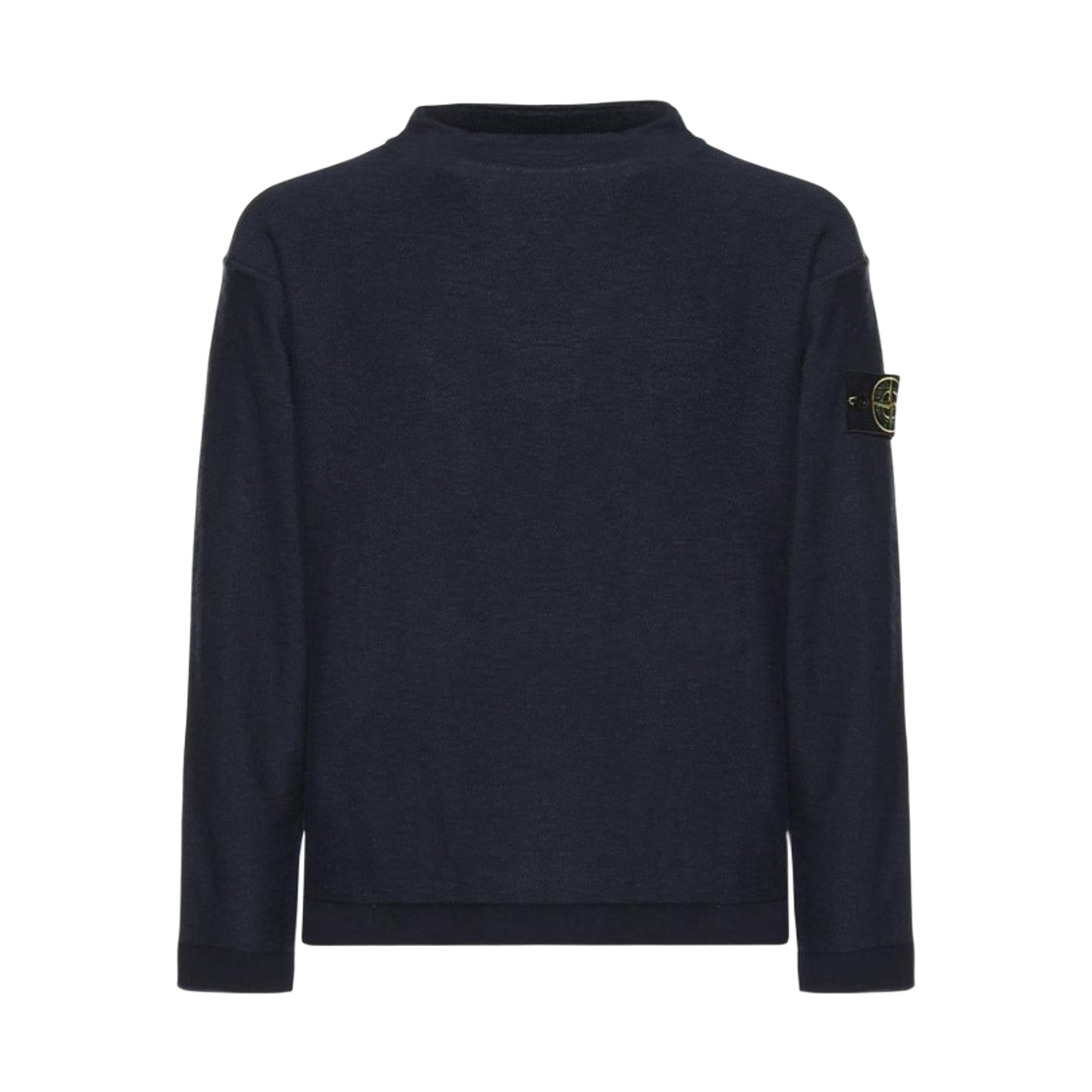 L1S1551000-44S01B0-V0020 Stone Island 5100044 Plus Stitch Organic Cotton Nylon Loose Fit Crater Neck Jumper Navy Blue - 26SS