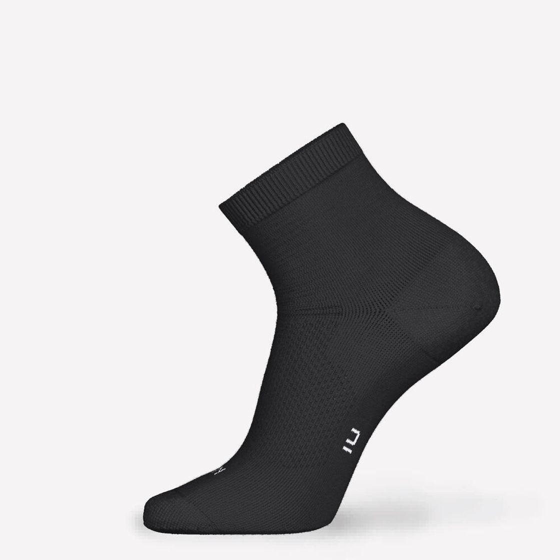 데카트론 러닝 중목 양말 2켤레 파인 런500 스모크 블랙(DECATHLON Running Mid-Cut Socks 2 Pairs Fine Run 500 Smoked Black) - 4