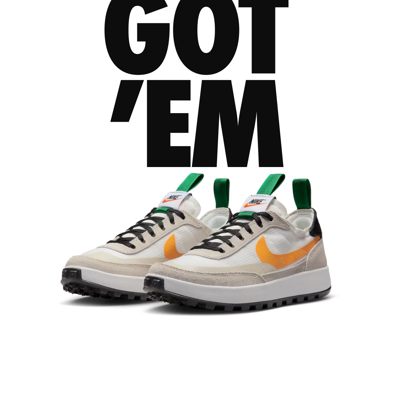 Nike x Tom Sachs General Purpose Shoe Pine Green University Gold 착용 스타일