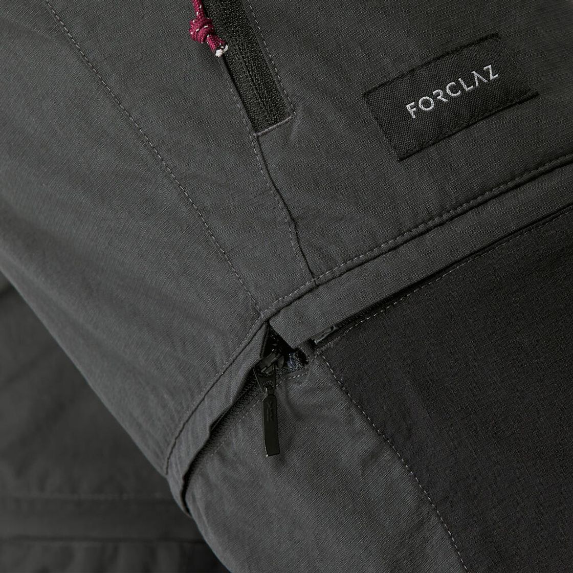 데카트론 여성 백패킹 투인원 집오프 바지 MT100 카본 그레이(DECATHLON Women's Backpacking 2-in-1 Zip-off Pants MT100 Carbon Grey) - 5
