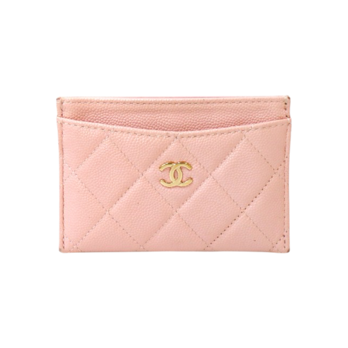 ITQLDO4KDOEQ Chanel Pink Caviar Skin Card Holder Wallet