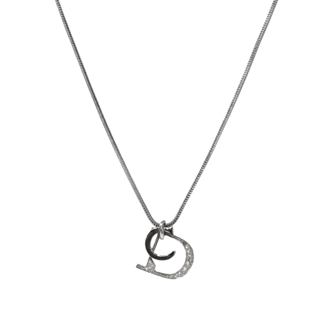 디올 큐빅 CD 실버 목걸이 A-B53652(Dior Cubic CD Silver Necklace A-B53652) - 1