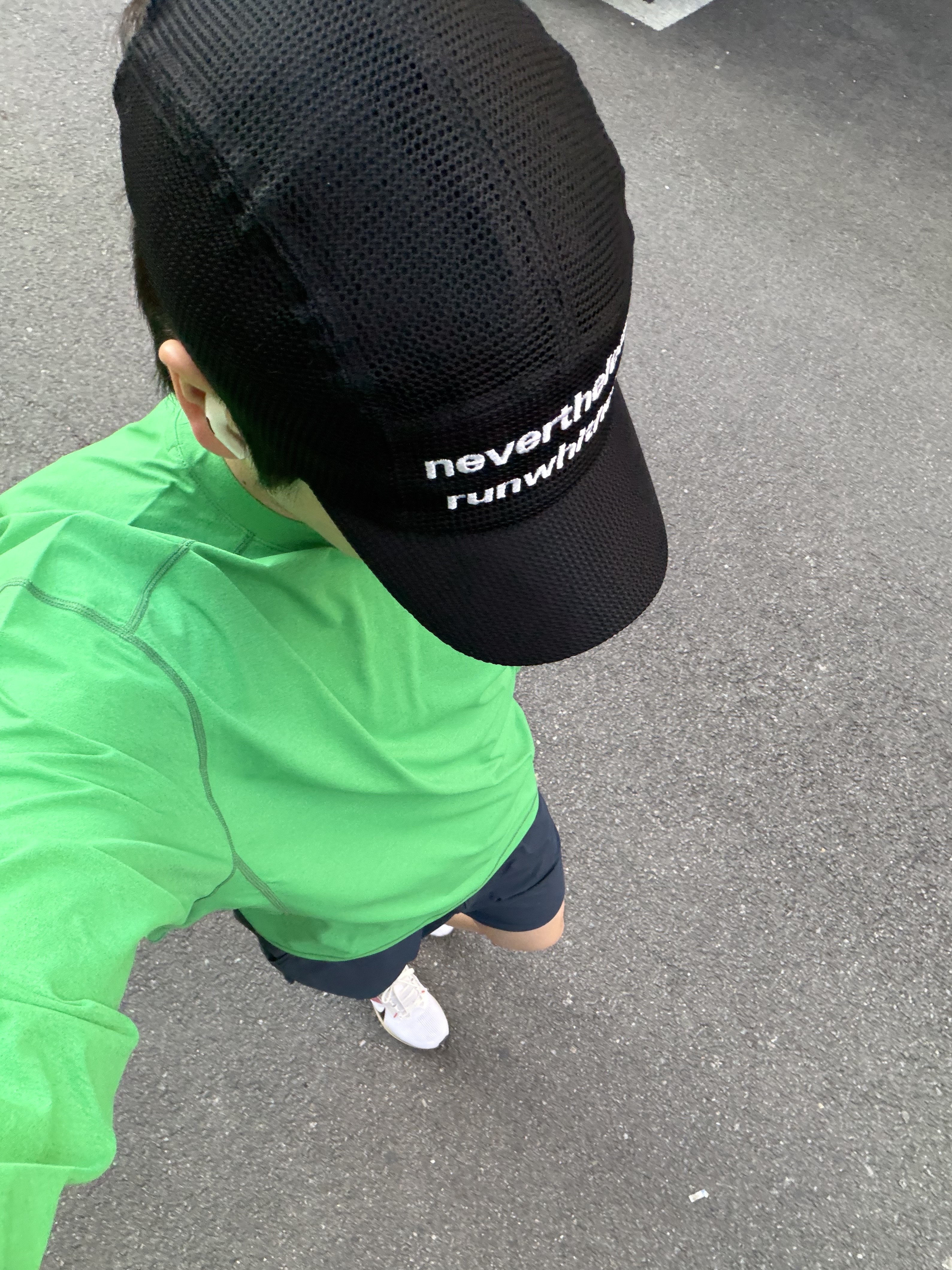 Nike Air Zoom Pegasus 40 Eliud Kipchoge, [KREAM 단독] runwhither Mesh Cap Black 착용 스타일 - 1
