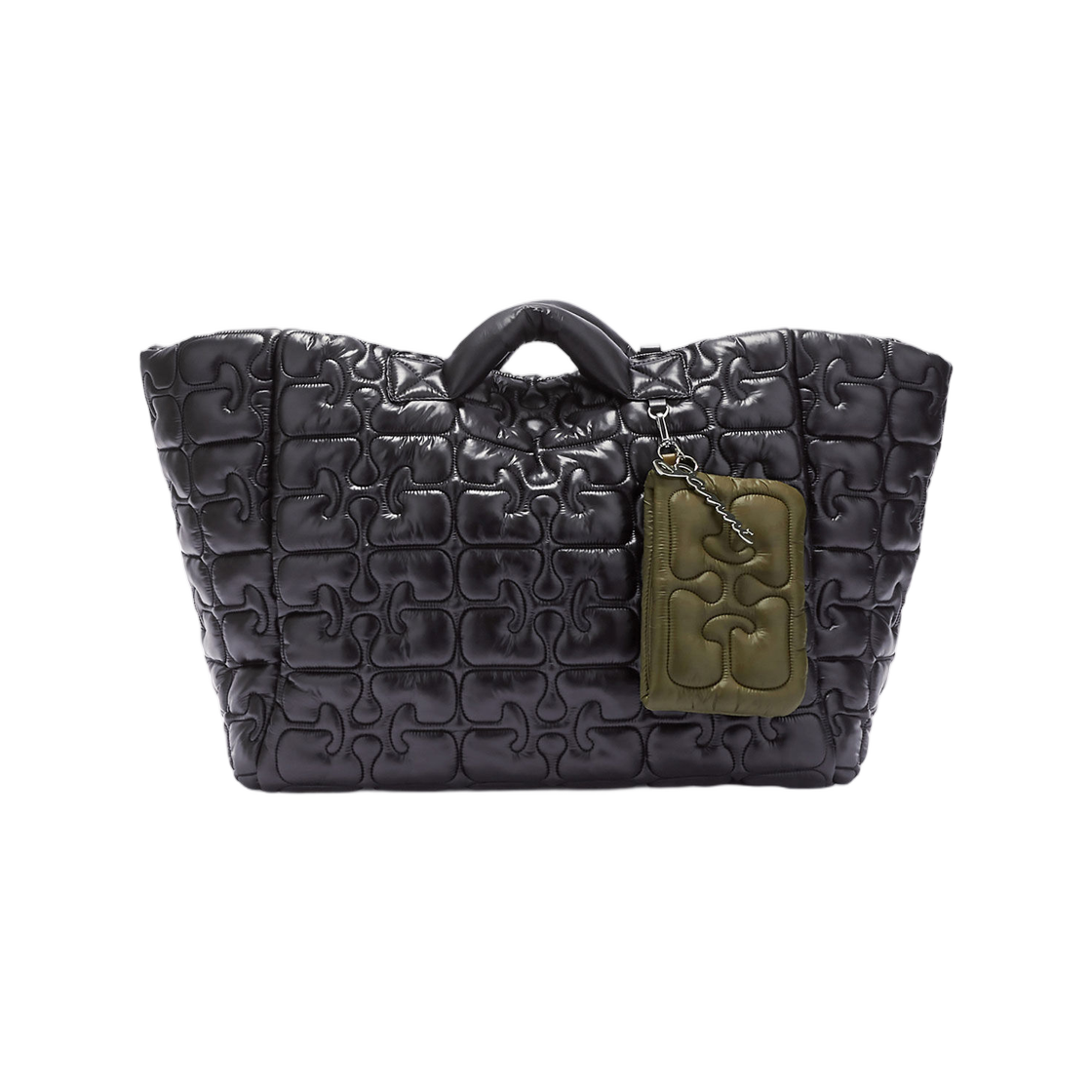가니 퀼티드 리테크 XXL 토트 블랙(Ganni Quilted Retech XXL Tote Black) - 1