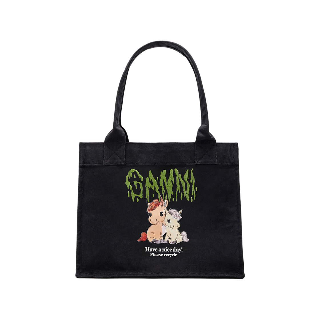 가니 포니 프린티드 라지 토트 팬텀(Ganni Pony Printed Large Tote Phantom)