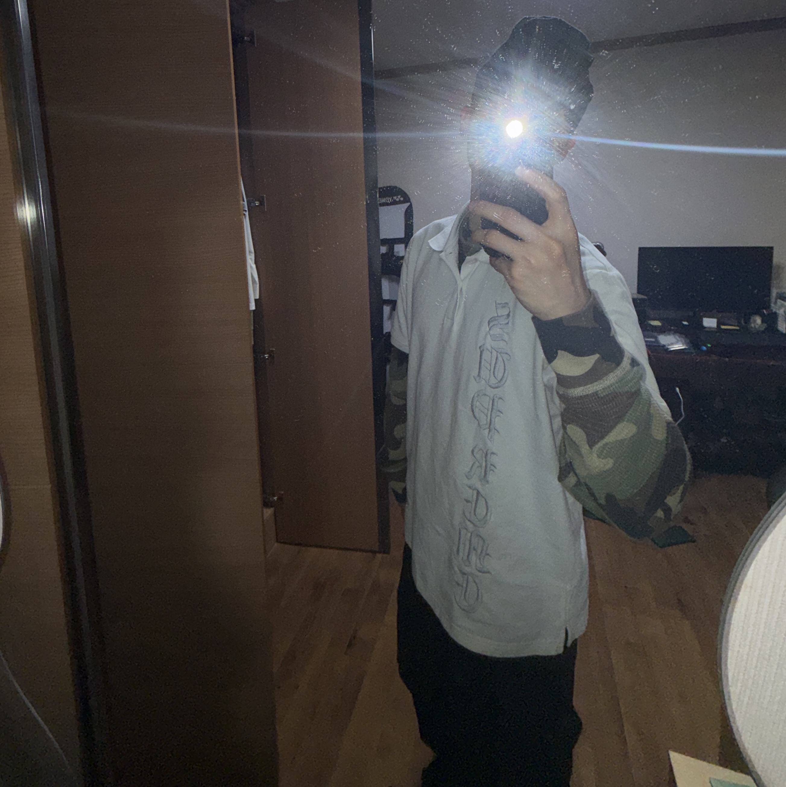 Supreme x The Great China Wall Dragon Polo White - 26SS, Stussy Pigment Dyed LS Thermal Camo 착용 스타일