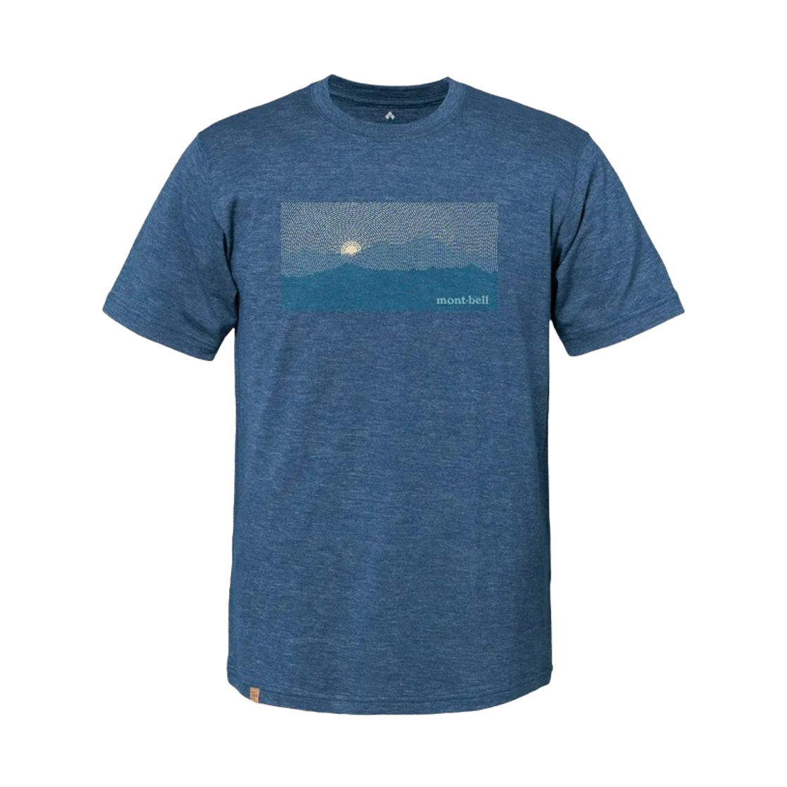 1114613 Montbell Merino Wool Plus Light Mountain Sunrise T-Shirt Navy 23