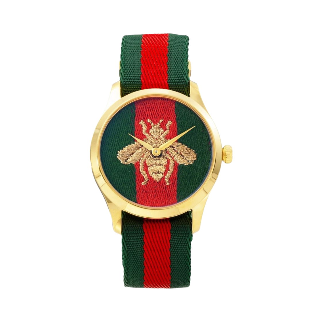 YA126487B [20% 쿠폰] Gucci G-Timeless Quartz 38mm Fabric Green Red