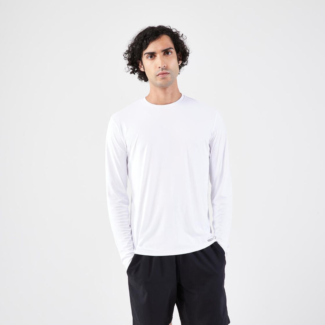 데카트론 남성 러닝 긴팔 티 런 드라이 100 울트라 화이트(DECATHLON Men's Running Long-Sleeved T-Shirt Run Dry 100 Ultra White) - 5