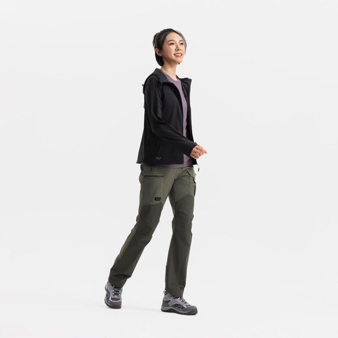 데카트론 여성 백패킹 바지 MT500 애쉬 카키 브라운(DECATHLON Women's Backpacking Pants MT500 Ash Khaki Brown) - 5
