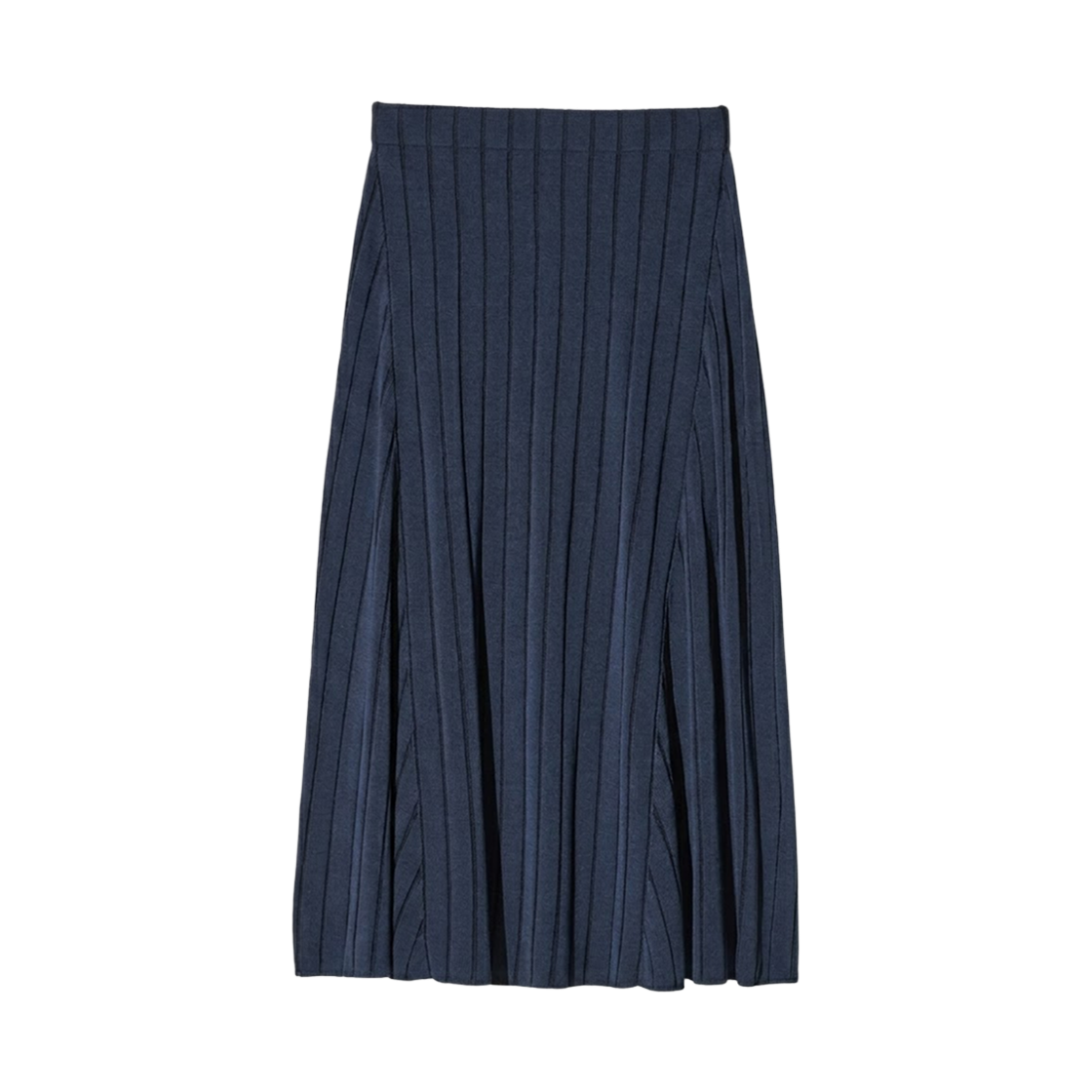 487435-68 (W) Uniqlo x Comptoir des Cotonniers Pleated Knit Long Skirt Blue
