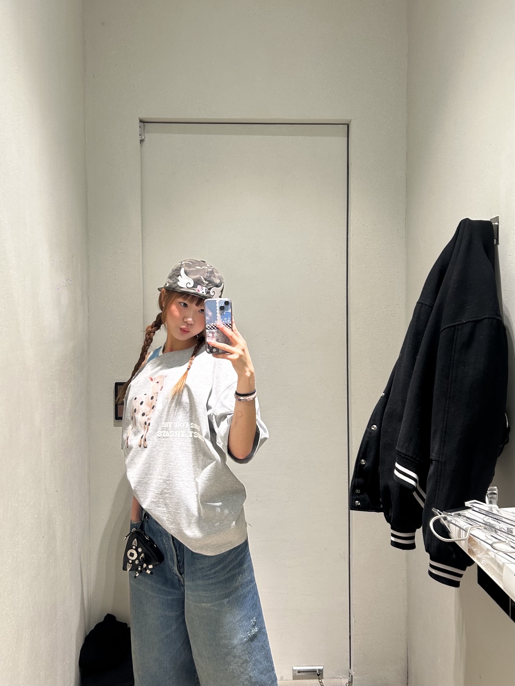AEAE Ae Symbol Angel Wing Cap Camo 착용 스타일 - 2