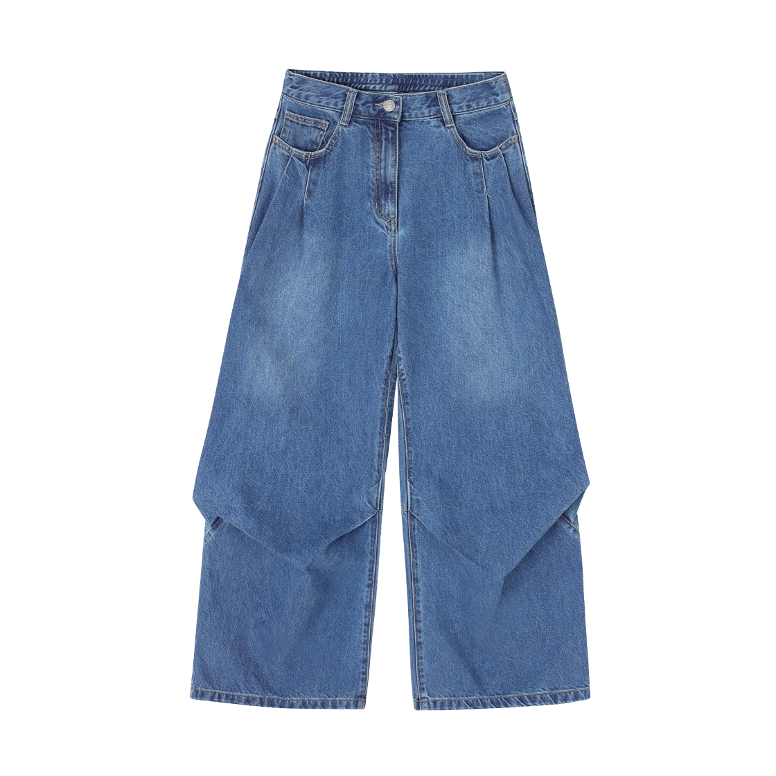 WI2PT702BL (W) SONGZIO COLLECTION Bias Drape Flare Denim Blue