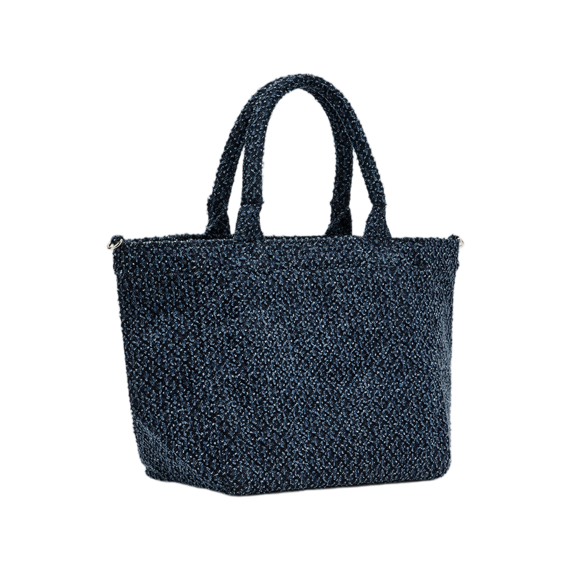 가니 트위드 데님 스몰 베어 토트 린스(Ganni Tweed Denim Small Bear Tote Rinse) - 2