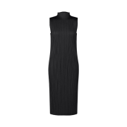 (W) Pleats Please Issey Miyake Swing Solid Dress Black