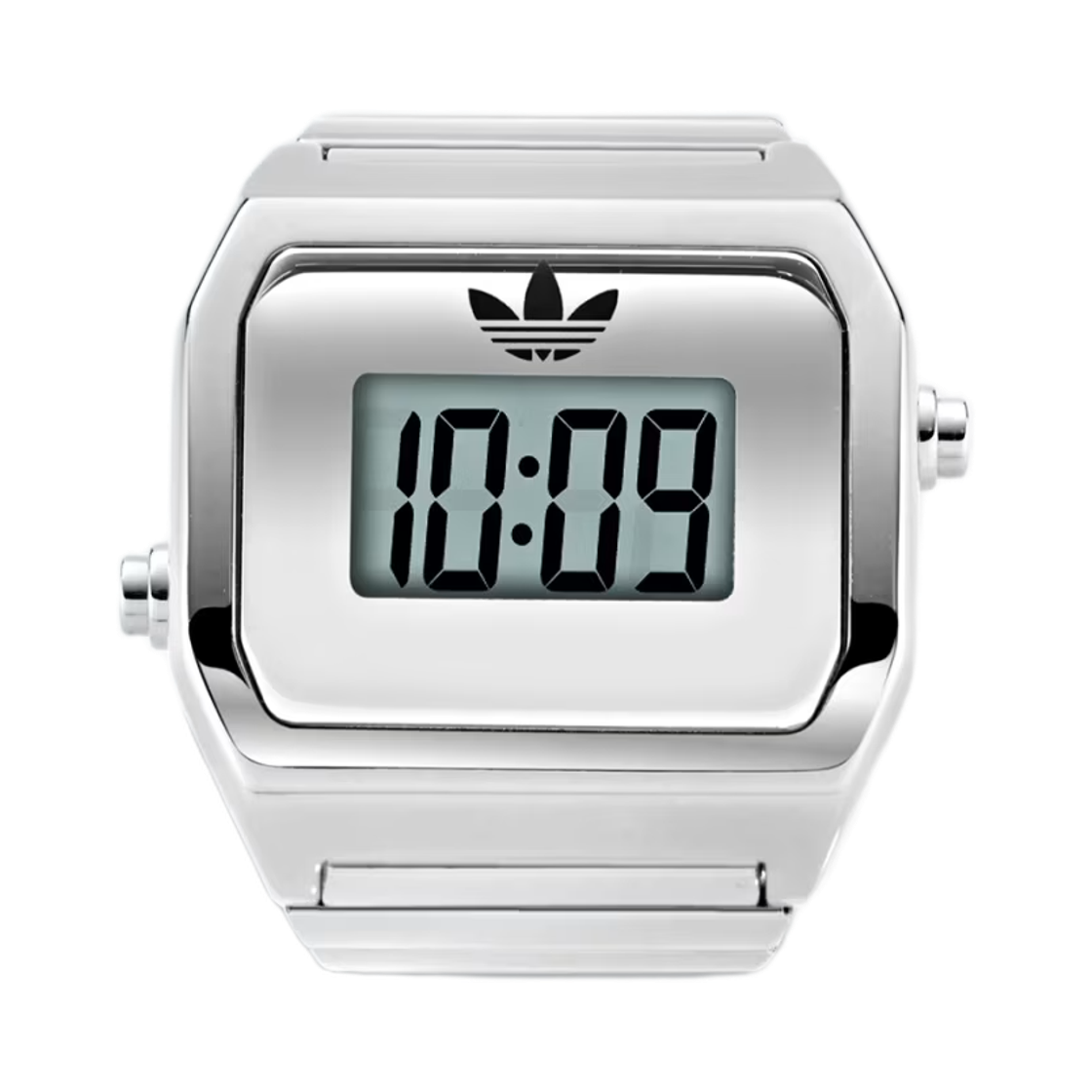 아디다스 디지털 투 링 SST 워치 실버 메탈릭(Adidas Digital Two Ring SST Watch Silver Metallic)
