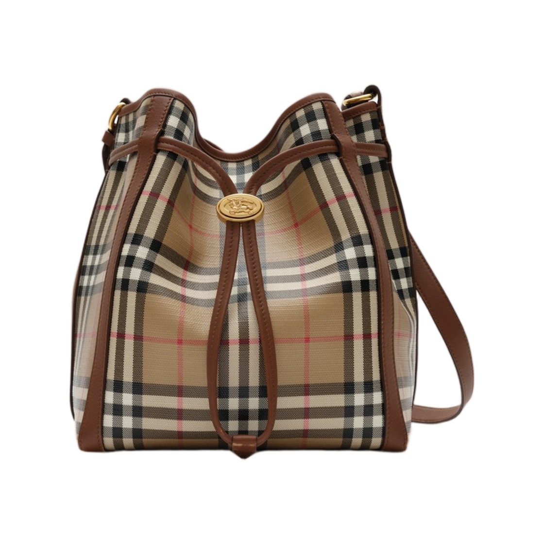8128949 Burberry Mini Check Bucket Bag Archive Beige