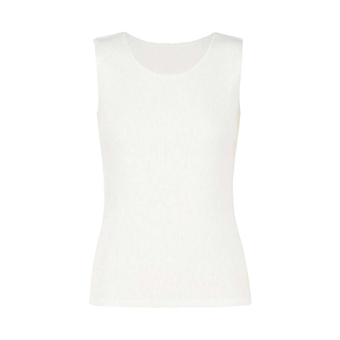 PP15-FK101-1 (W) Pleats Please Issey Miyake Mist Basics Top White