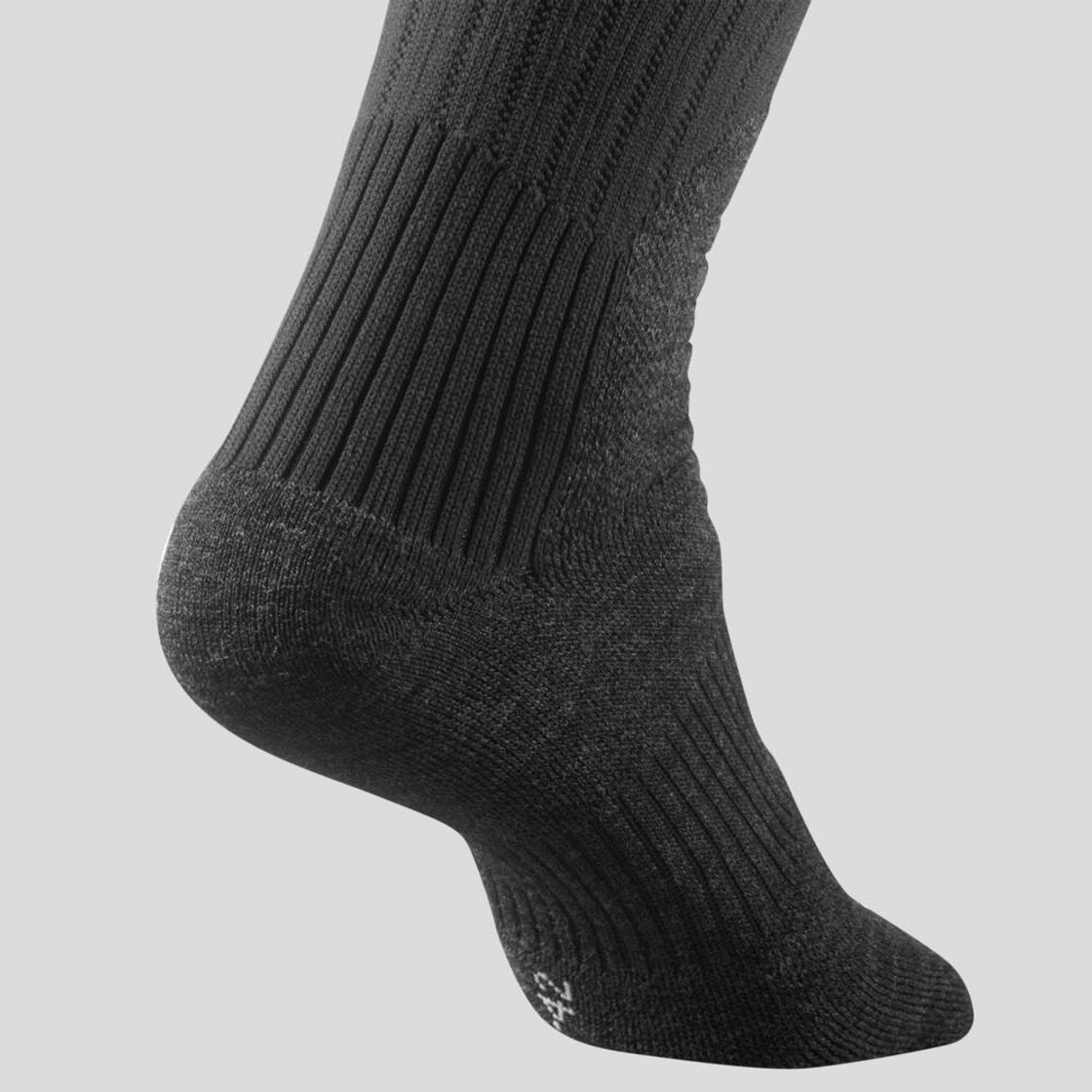 데카트론 성인 등산 도톰한 장목 양말 2켤레 SH100 엑스웜 스모크 블랙(DECATHLON Adult Hiking Thick High Socks 2 Pairs SH100 X-Warm Smoked Black) - 3