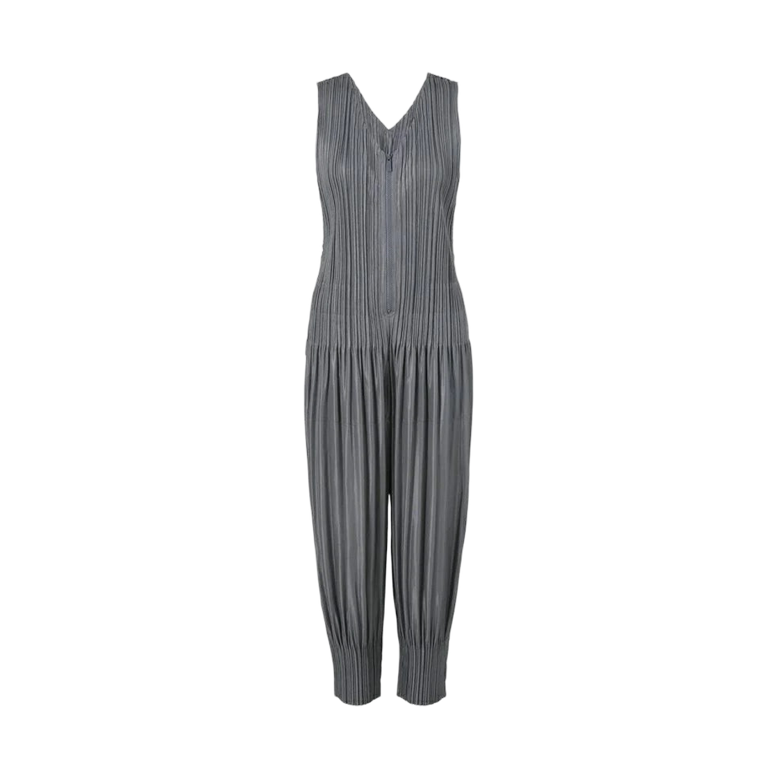 (W) 플리츠 플리즈 이세이 미야케 플러피 베이직 점프수트 그레이((W) Pleats Please Issey Miyake Fluffy Basics Jumpsuit Gray)