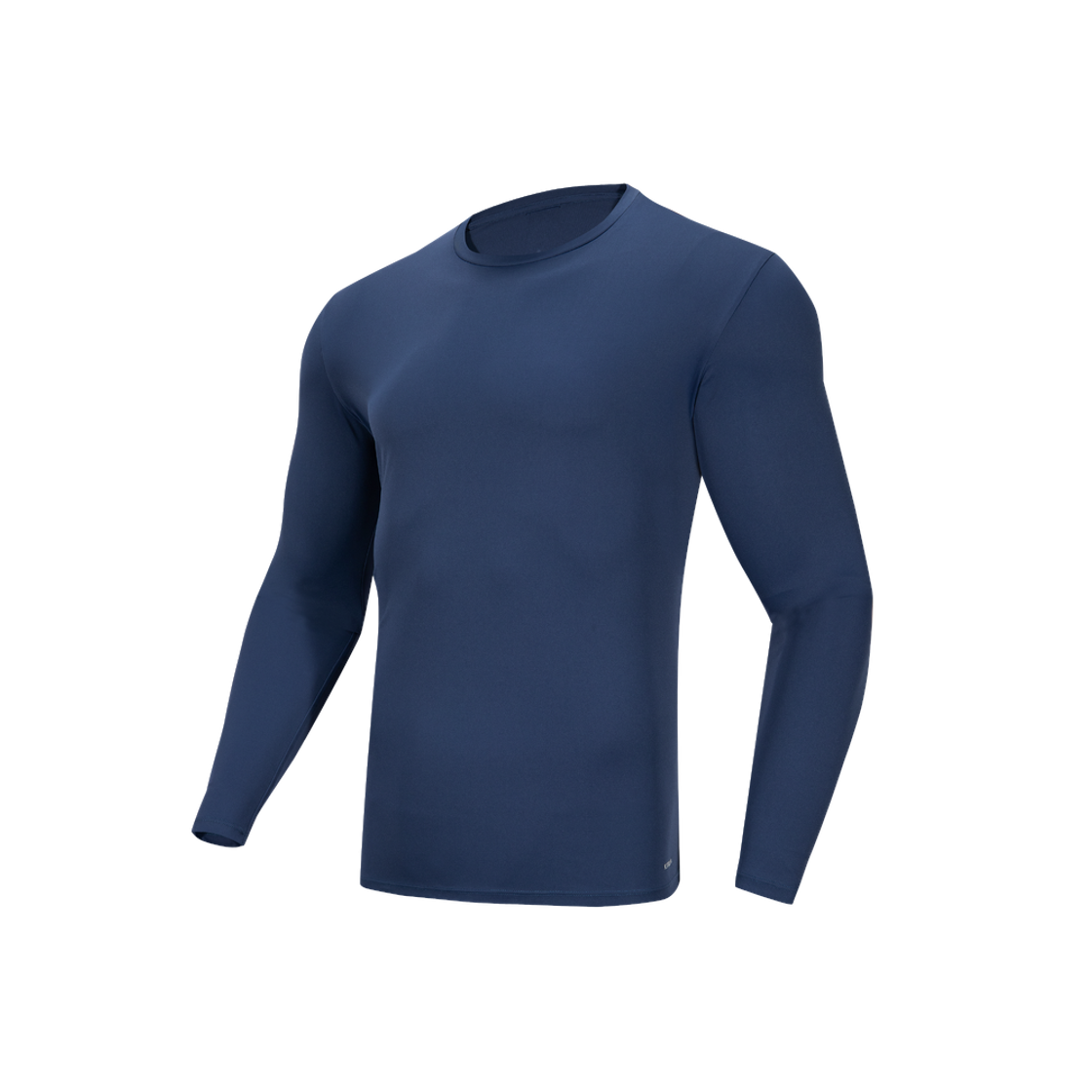 8817441 DECATHLON Men's Running Long-Sleeved T-Shirt Run Dry 100 Abyss Blue