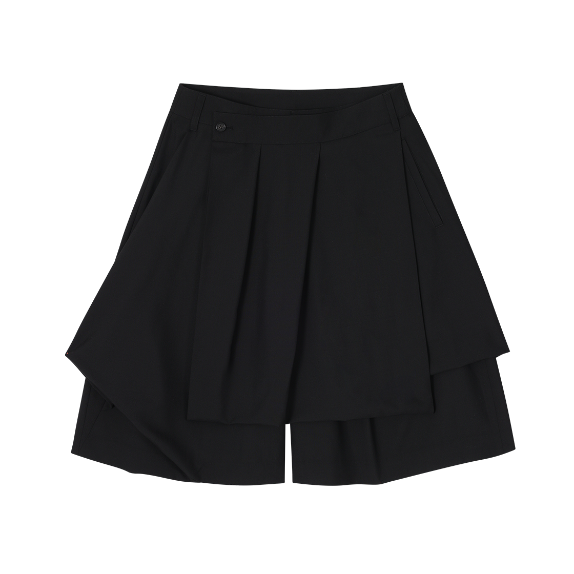 SI3PT705BK SONGZIO COLLECTION Asymmetric Skirt Shorts Black
