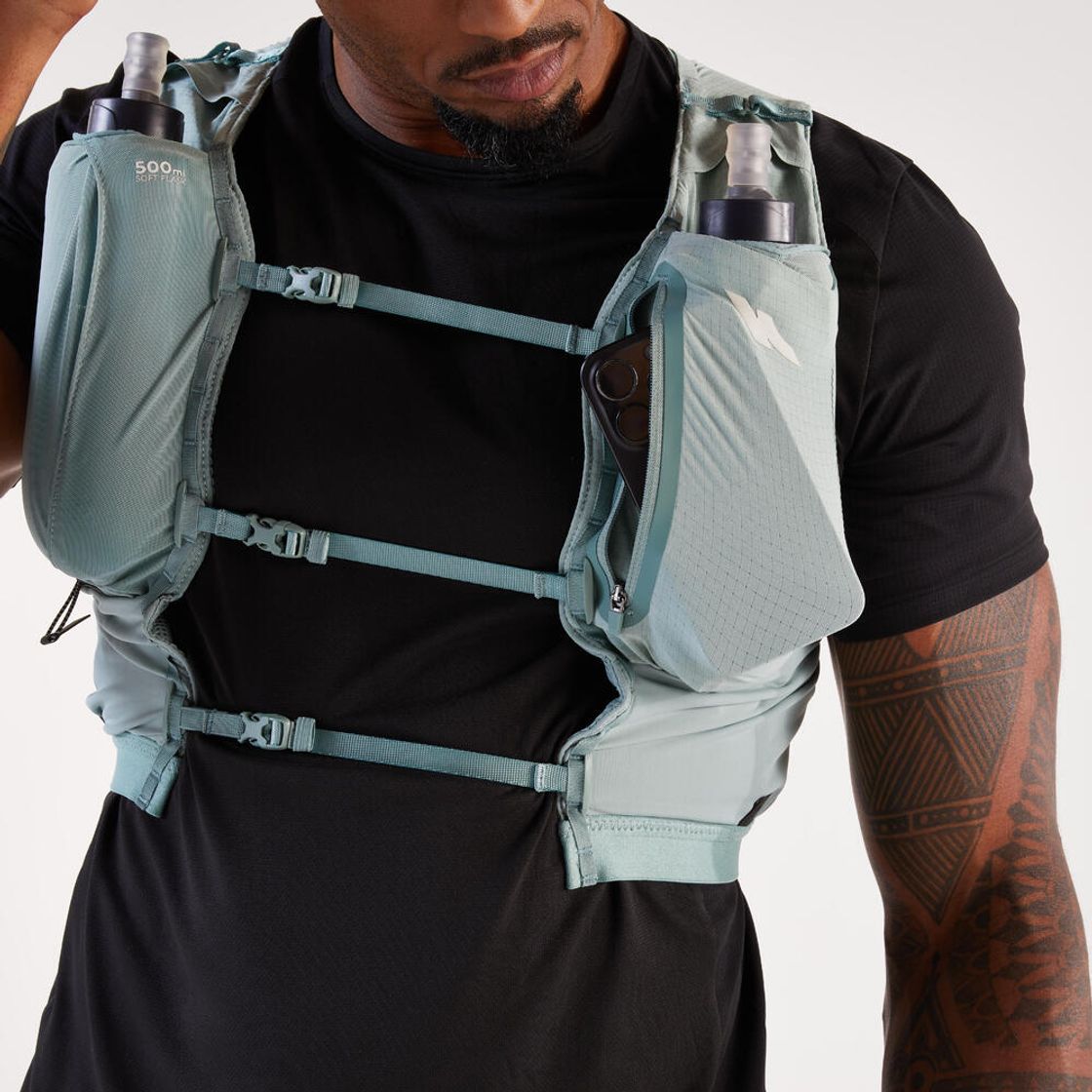 데카트론 경량 트레일러닝 베스트 5L 프로즌 그린(DECATHLON Lightweight Trail Running Vest 5L Frozen Green) - 6