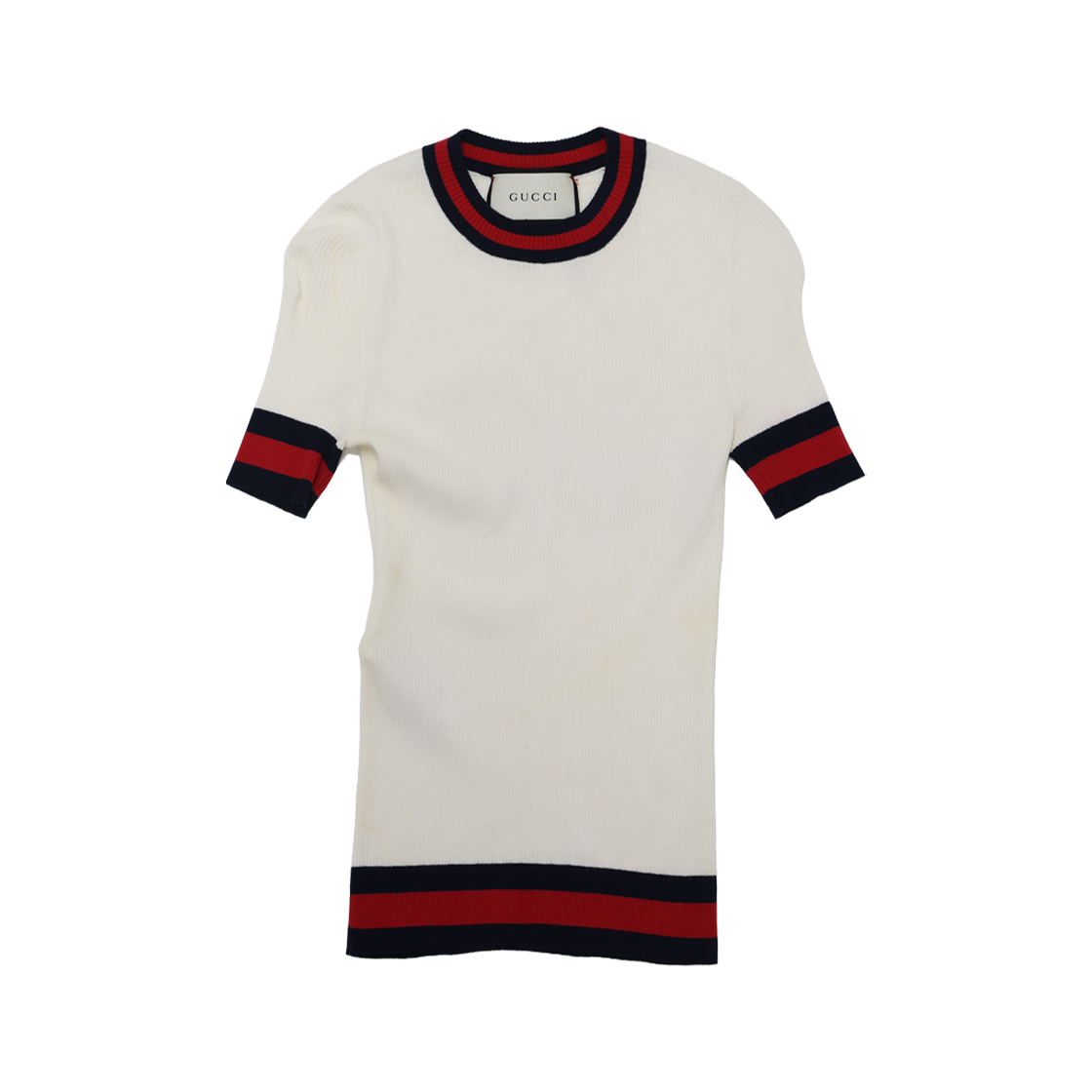 ITM3H52MMQOW Gucci 434199 Ivory Short Sleeve Knit Viscose