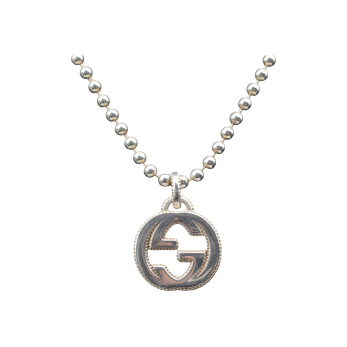 ITF774HSMPN7 Gucci 925 Silver Interlocking Necklace