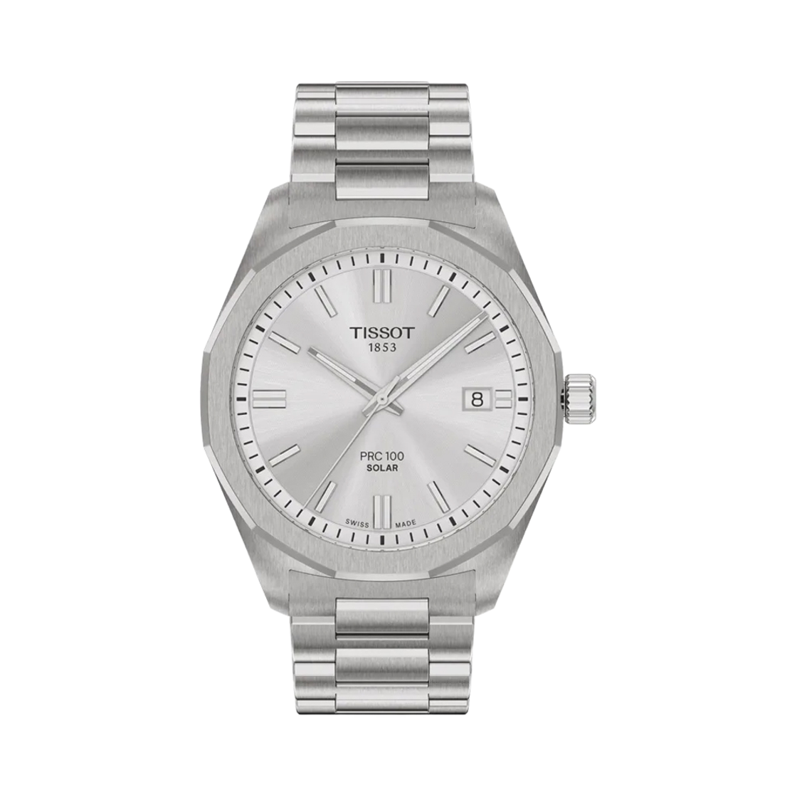 T151.422.11.031.00 [15% 쿠폰] Tissot PRC 100 Solar Quartz 39mm Stainless Steel Silver