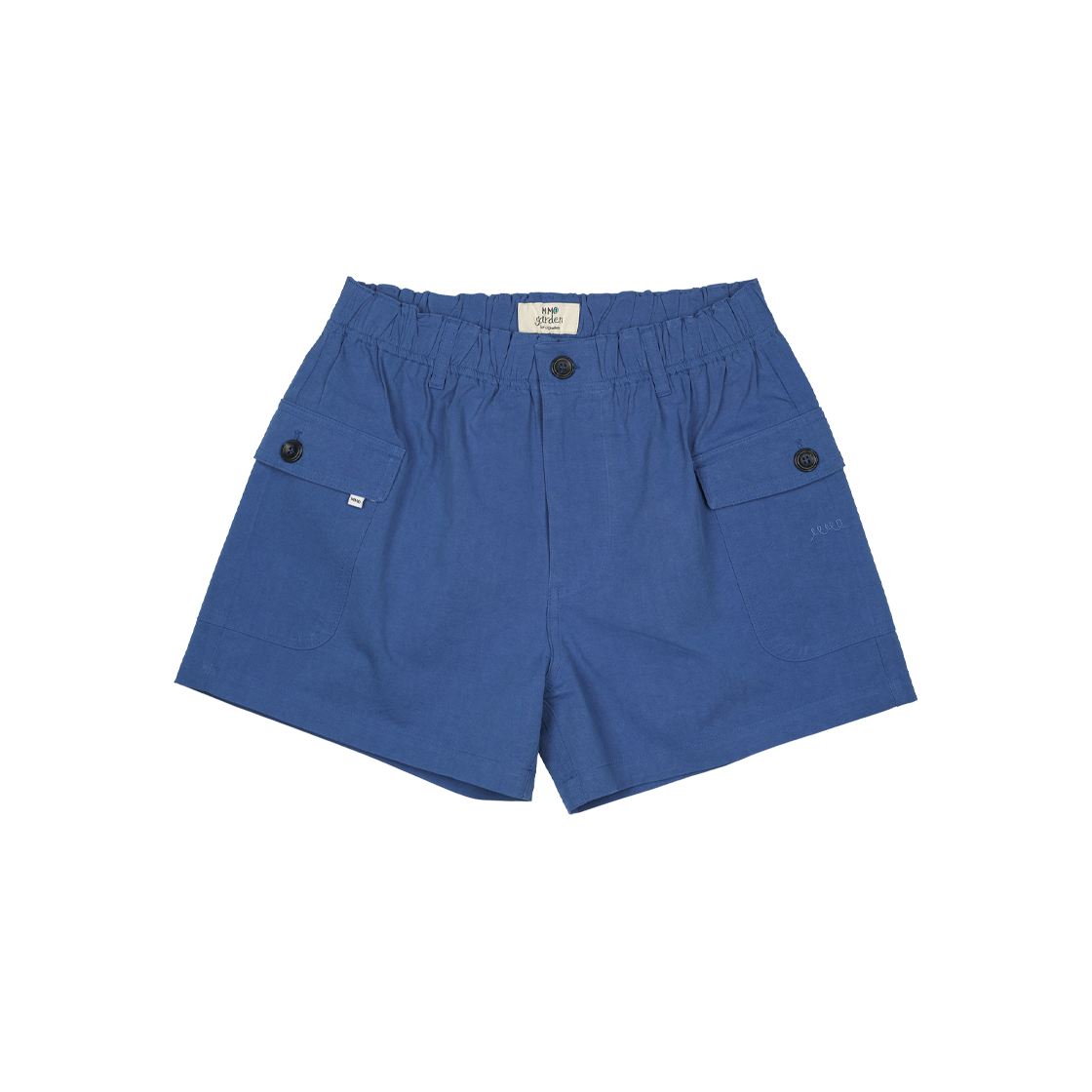 A-134 mmogarden W Flap Pocket Shorts Blue