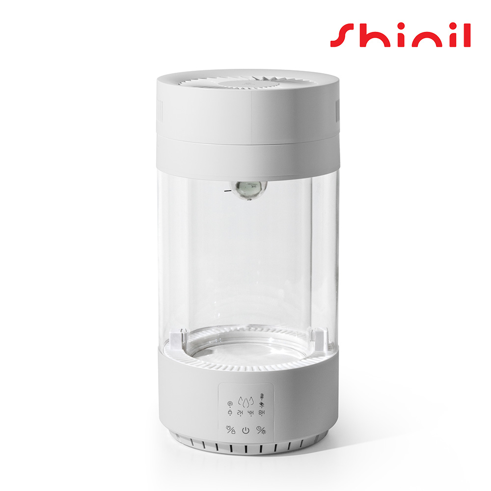 신일 3.5L 대용량 유리 물멍 가열식 가습기 신생아 아기 가습기 화이트(SHINIL 3.5L Steam Humidifier with Stainless Tank, Mood Light Display SUH-CV600ZA) - 6