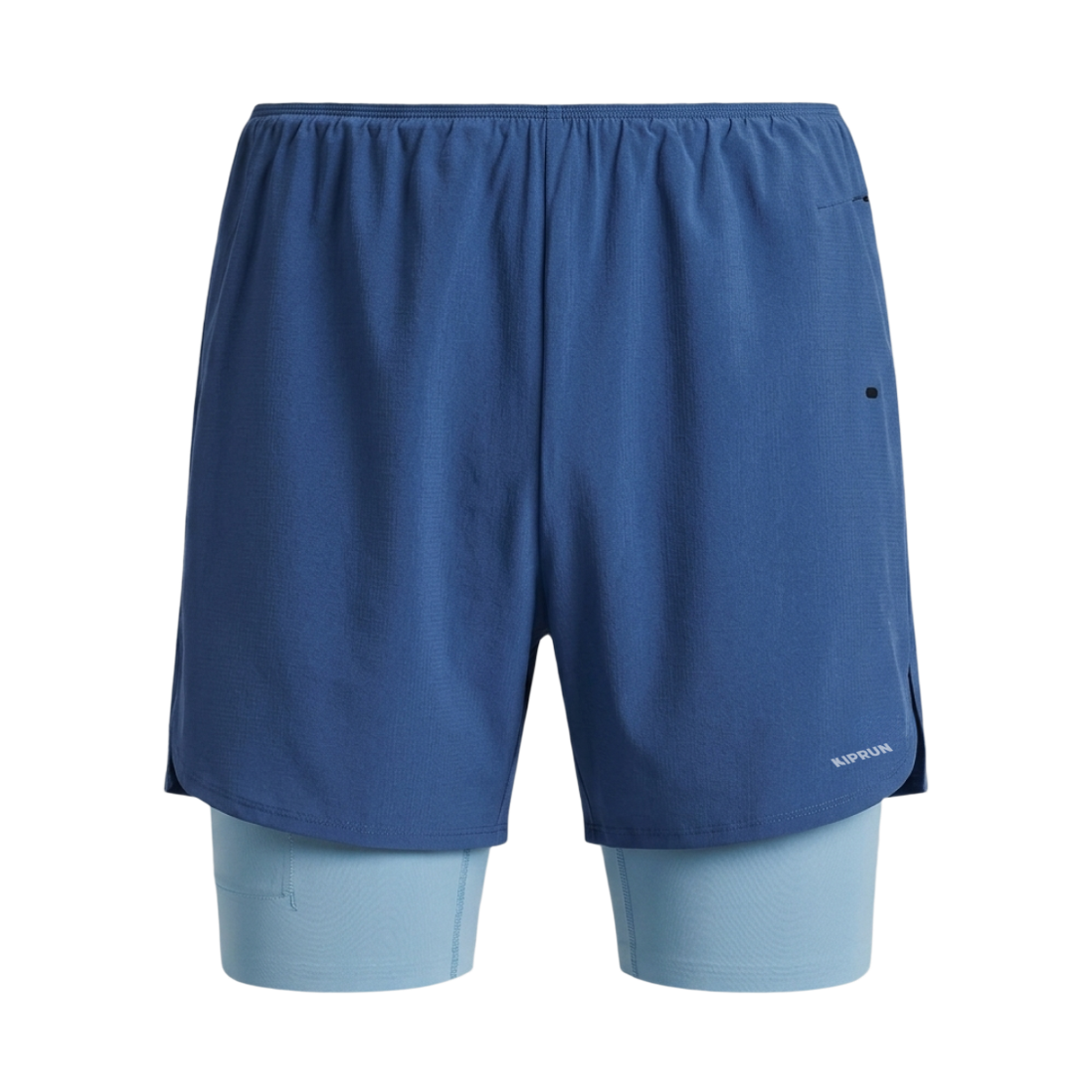 데카트론 남성 5인치 러닝 투인원 쇼츠 런 500 스톰 블루(DECATHLON Men's 5" Running 2-in-1 Shorts Run 500 Storm Blue) - 1