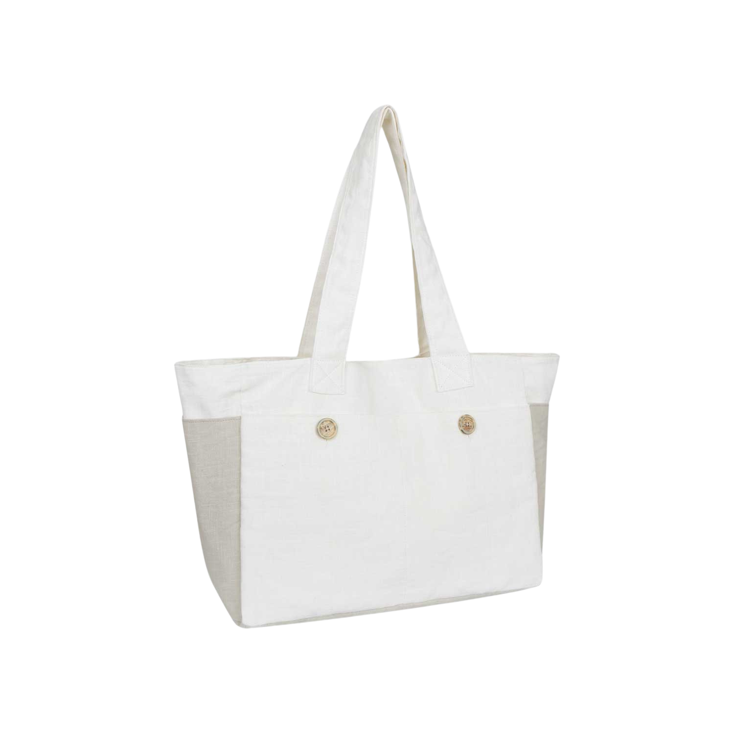사파리스팟 4P 리넨 토트 백 아이보리(Safarispot 4P Linen Tote Bag Ivory) - 1