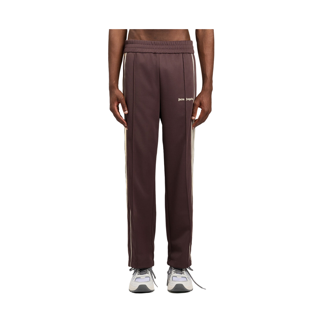 팜엔젤스 클래식 로고 빈티지 트랙 팬츠 - 브라운 오프 화이트(Palm Angels Classic Logo Vintage Track Pants - Brown Off White) - 2